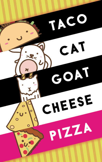 Taco Cat Goat Cheese Pizza box cover